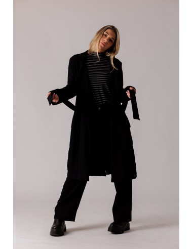 OVERSIZED BELTED FLOWING TRENCH COAT