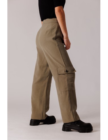 HIGH WAISTED CARGO PANTS WITH FRONT POCKETS